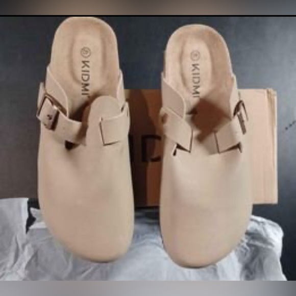 KIDMI Women's Cork Footbed Clogs Leather Mules, Sz EU42 (women’s 11) - Picture 2 of 7